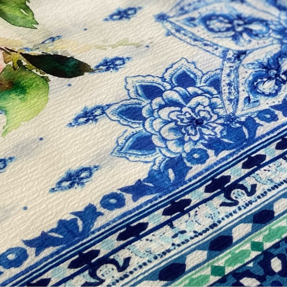 πΊ Aratta, Silent Journey Sacred Geometry Watercolor Floral Skirt - Picture 12 of 16